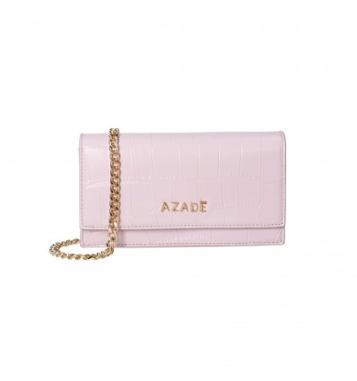Azadé mini shoulder bag croco pink