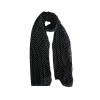 SCARF 322189 BLACK WITH WHITE PRINTS