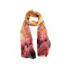 SCARF 322186 RED PRINTED WITH FLOWERS